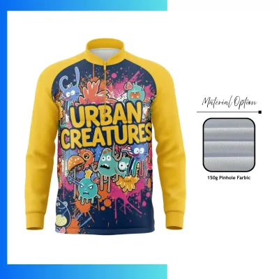 150G Pinhole Fabric Quarter Zip Pullover – Custom Sublimated Ultra-Breathable Teamwear