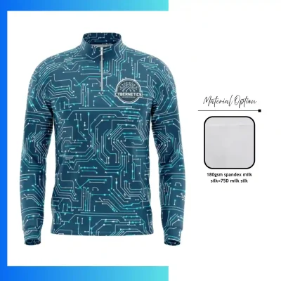 Custom Quarter Zip Pullover Long Sleeve | 180G Milk Silk Sublimation Team Jacket