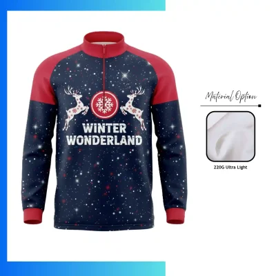220G Ultra Light Quarter Zip Sweatshirt β Custom Sublimation Athletic Warm-Up Pullover
