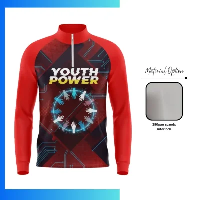 Custom 280G Stretch Interlock Quarter Zip Sweatshirt β Lightweight Sublimation Team Pullover