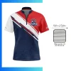 180G Milk Silk Quarter-Zip Pullover | Custom Sublimation High Neck Teamwear Short Sleeve