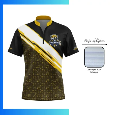 Custom 75D Pique Quarter-Zip Pullover | Lightweight Sublimation Team Warm-Up Top