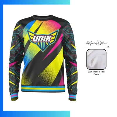 220G Ultra Light Fleece Crew Sweatshirt | Custom Sublimation Unisex & Kids Lightweight Performance Pullover