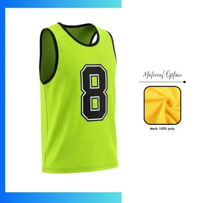 Breathable Polyester Mesh Training Pinnie β Custom Screen Printed Practice Vest with Elastic Fit XSβXXL | Lightweight Sports Bib