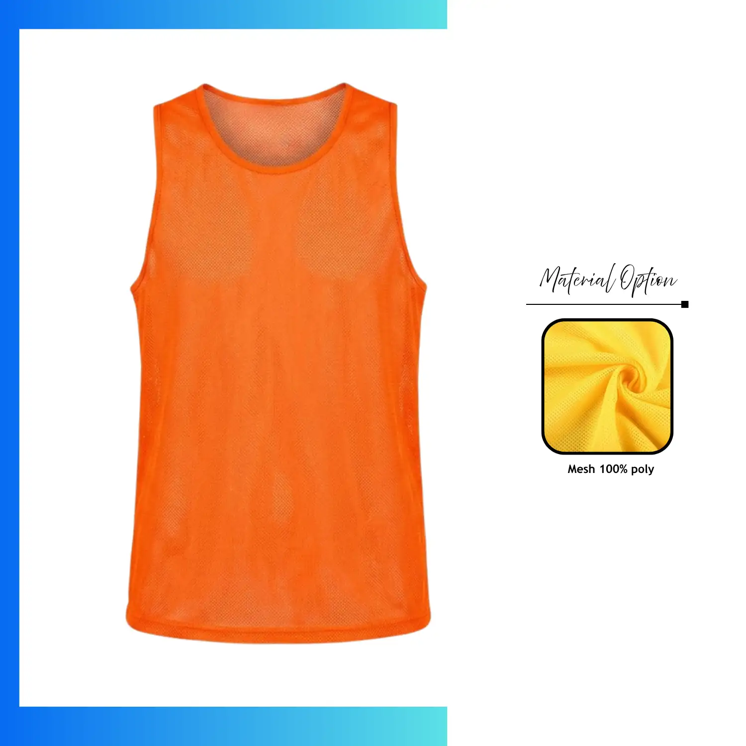 Custom Small Mesh Training Pinnies – Lightweight Sublimation/Screen Print Practice Vests Toddler to Adult XL