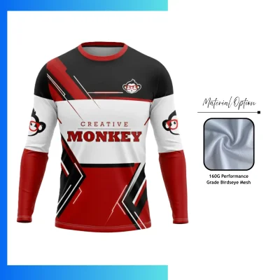 Mesh Long Sleeve T-Shirt β Custom Full Sublimation Economy Series Breathable Performance Tee