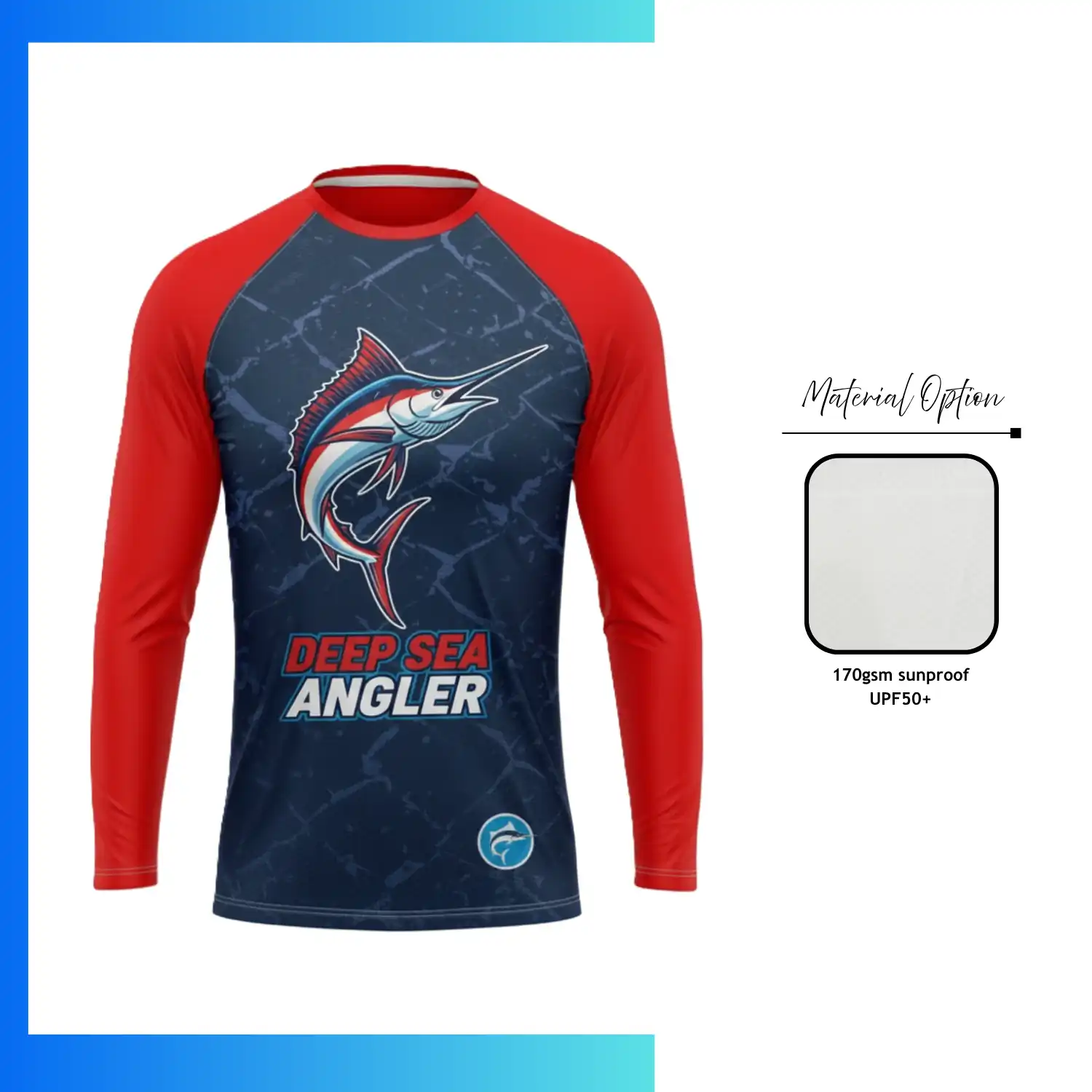 Custom UPF50+ SolarProtec Long Sleeve T-Shirt – Full Sublimation Sun Protection Performance Tee