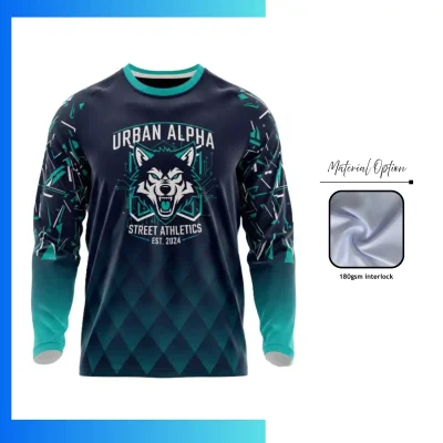 Custom Heavyweight Long Sleeve T-Shirt | 180GSM Interlock Performance Teamwear