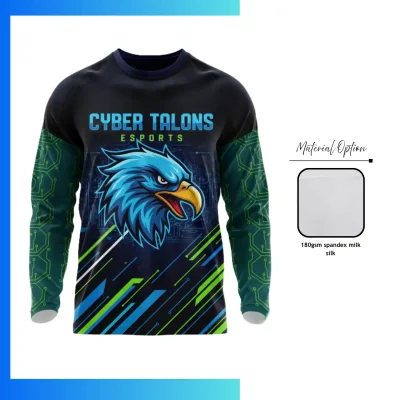 Premium Milk Silk Long Sleeve T-Shirt | 180GSM 2-Way Stretch Interlock Custom Sublimation Teamwear