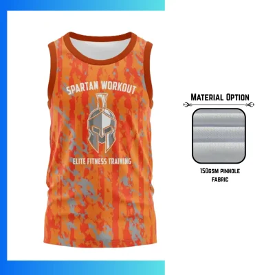 Custom Sublimation Pinhole Performance Tank Top β 150GSM Breathable Sleeveless Sports Shirt