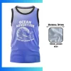 Custom Sublimation Jacquard Mesh Classic Tank Top with 150GSM Jacquard Mesh