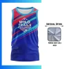 Custom Sublimation Short Hole Mesh Tank Top – Breathable Performance Sleeveless Sports Shirt