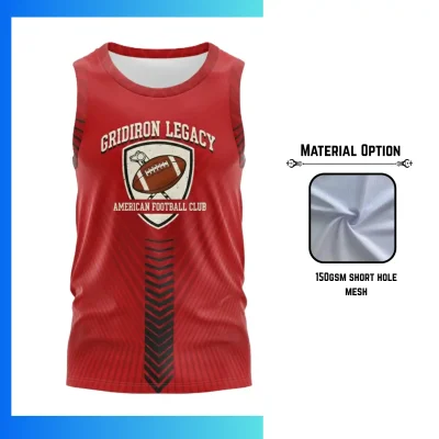 Sublimation Classic Tank Top β Custom 150GSM Flower Mesh Sleeveless Sports Vest