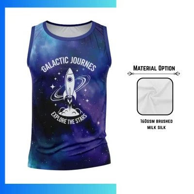 Sublimation Sleeveless T-Shirt β Custom 160GSM Brushed Milk Silk Performance Tank Top