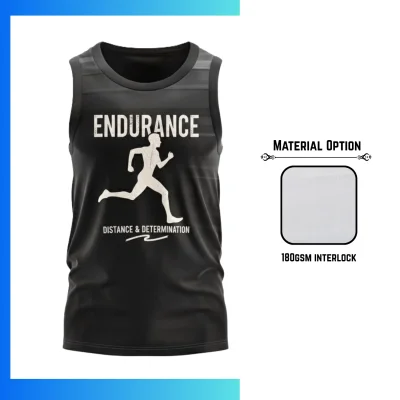 Custom 180GSM Interlock Sublimation Sleeveless T-Shirt β Premium Polyester Athletic Tank