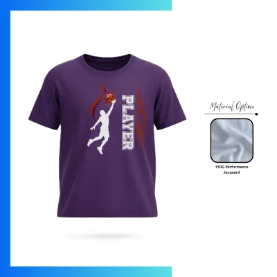 Unisex and Kids' Full Sublimation Short Sleeve T-Shirt with 150G Performance Grade Short Hole Mesh