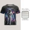 Custom full sublimation unisex 2-way stretch milk silk short sleeve t-shirt in pro series laid flat.