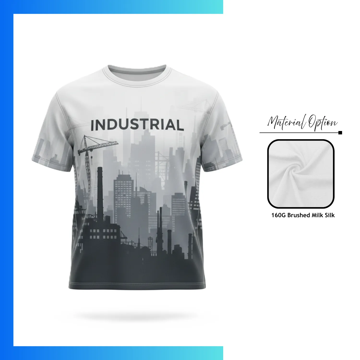 Custom 160GSM Brushed Milk Silk Sublimation T-Shirt – Unisex Promotional Performance Tee