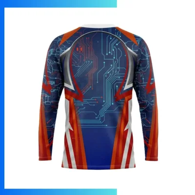 Alternative view of Brushed Milk Silk Long Sleeve T-Shirt – Custom Full Sublimation Economy Series Soft Performance Tee