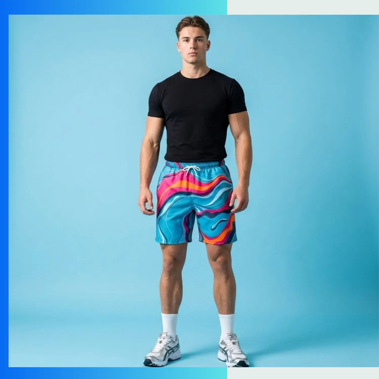 Custom Sublimation Swim Shorts – Pro Series Men’s Athletic Swimwear - Image 3