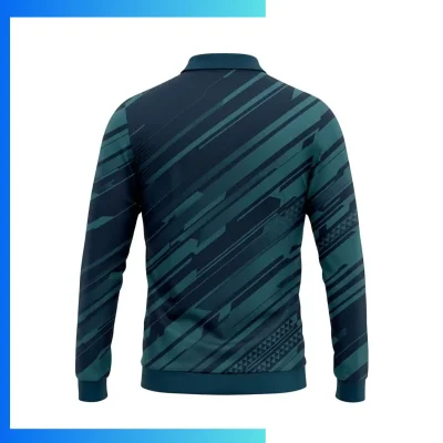 Alternative view of Custom Full Sublimation Long Sleeve Polo - 160G Brushed Milk Silk | Men's & Women's