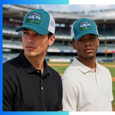 Alternative view of Premium 6-Panel Structured Low Profile Mesh Cotton Cap – Custom Embroidery & Patch Logo Hat