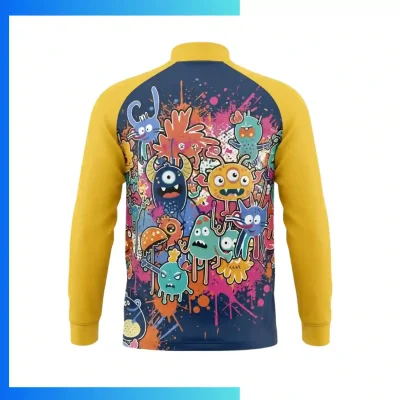 Alternative view of 150G Pinhole Fabric Quarter Zip Pullover – Custom Sublimated Ultra-Breathable Teamwear