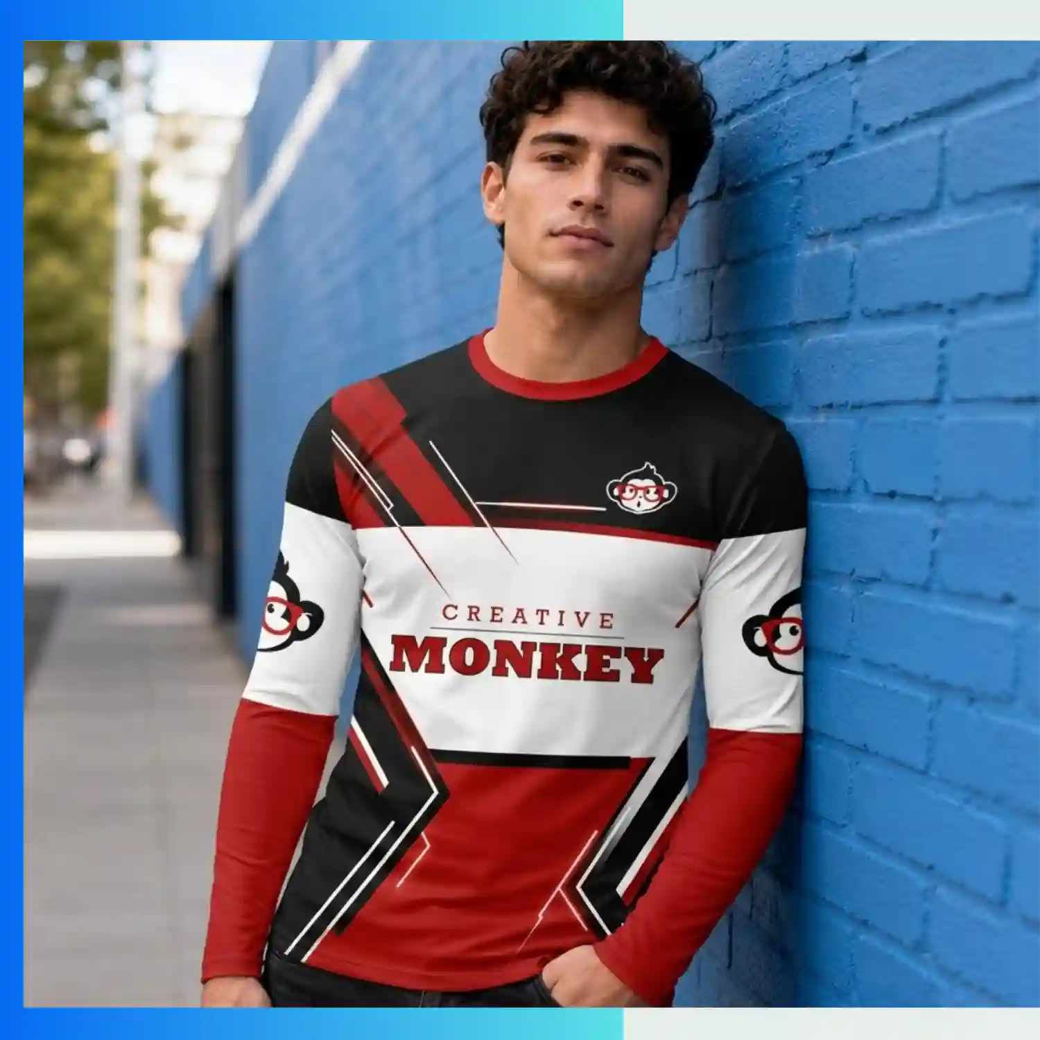 Mesh Long Sleeve T-Shirt – Custom Full Sublimation Economy Series Breathable Performance Tee - Image 3
