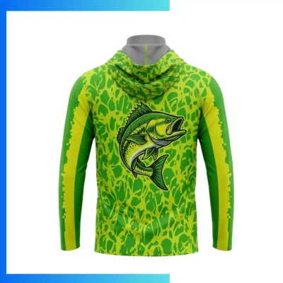 Alternative view of Custom Full Sublimation 2-Way Stretch Milk Silk Long Sleeve Hooded T-Shirt – Unisex & Kids Performance Hoodie