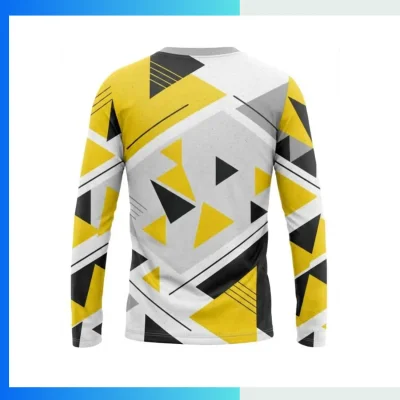 Alternative view of Economy Series Cotton-Feel Custom Long Sleeve T-Shirt – Full Sublimation Unisex Performance Tee