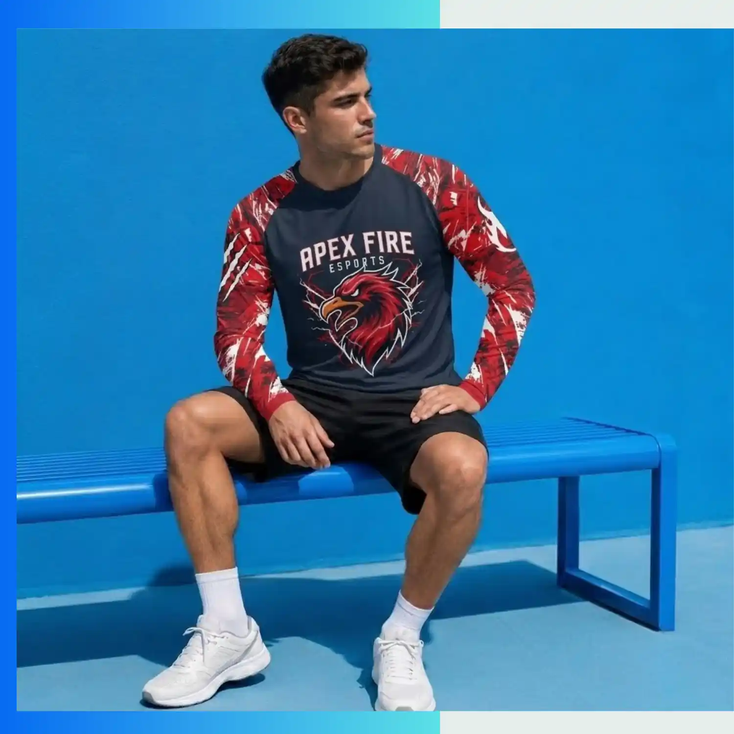 Custom Jacquard Mesh Long Sleeve T-Shirt – 160GSM Performance Sublimation Teamwear - Image 3