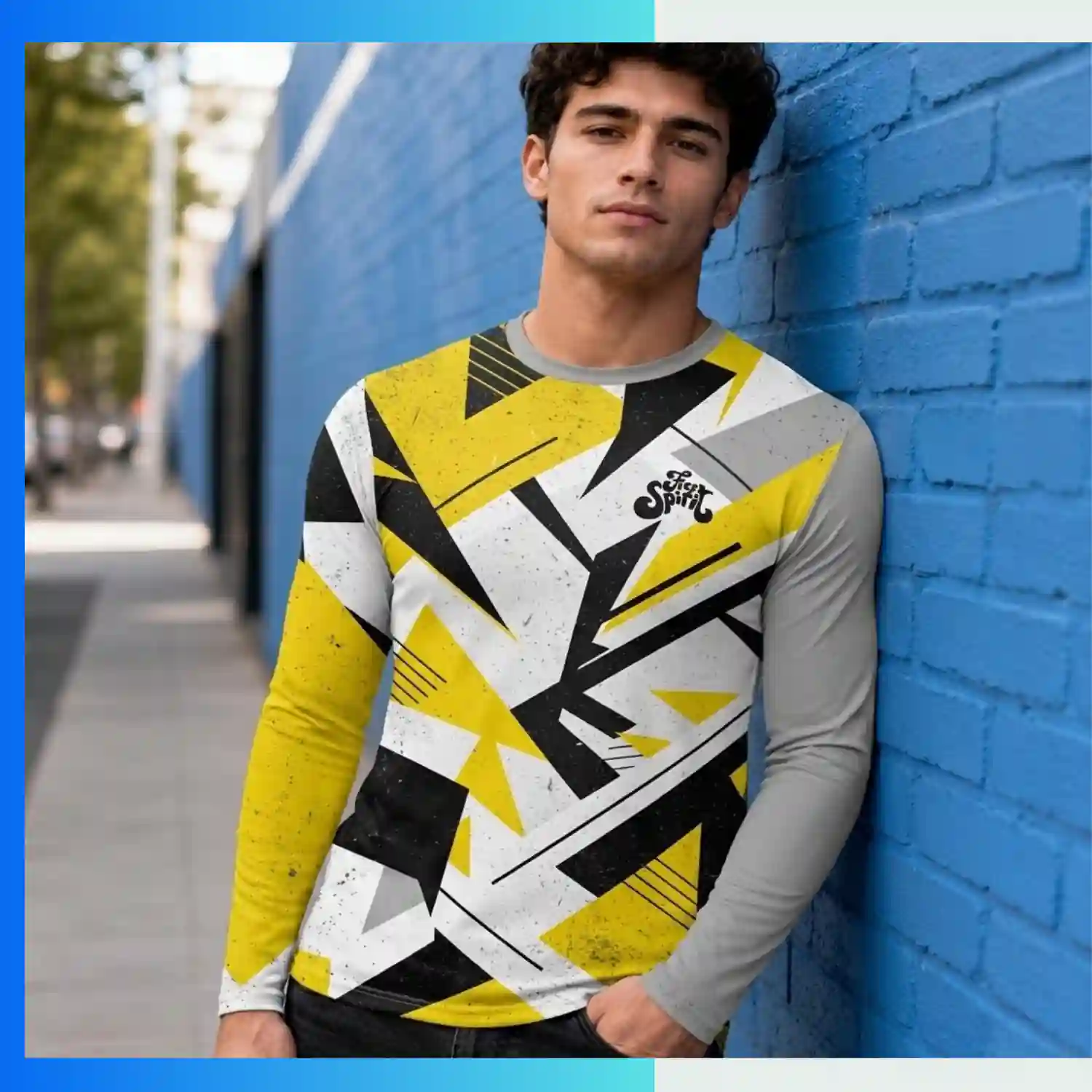 Economy Series Cotton-Feel Custom Long Sleeve T-Shirt – Full Sublimation Unisex Performance Tee - Image 3