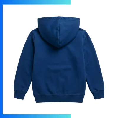 Alternative view of Unisex and Kids' Full Sublimation 180G Cotton-Feel Long Sleeve Hooded T-Shirt | Ultra-Soft Natural Comfort with Stretch
