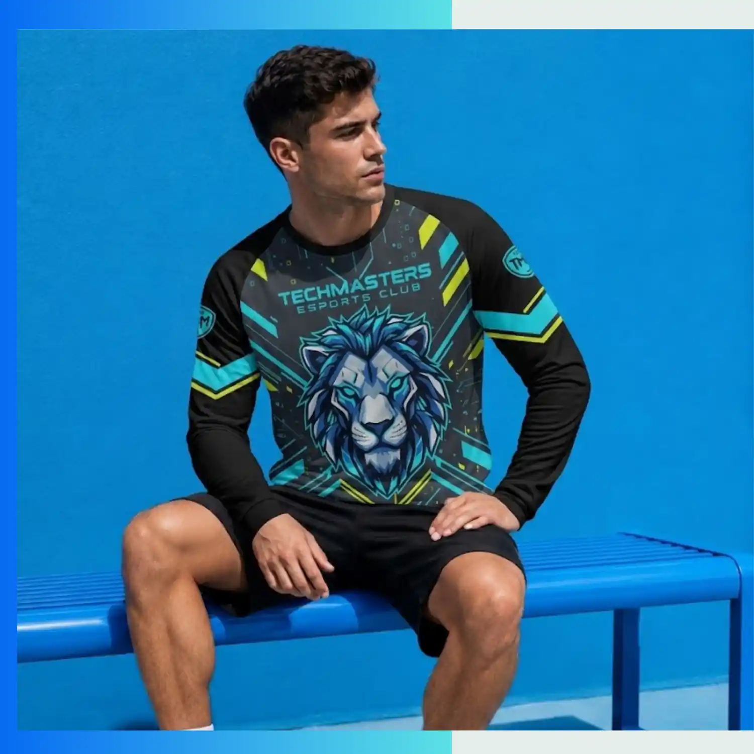 Custom Short Hole Mesh Long Sleeve T-Shirt – 150GSM Performance Sublimation Teamwear - Image 3