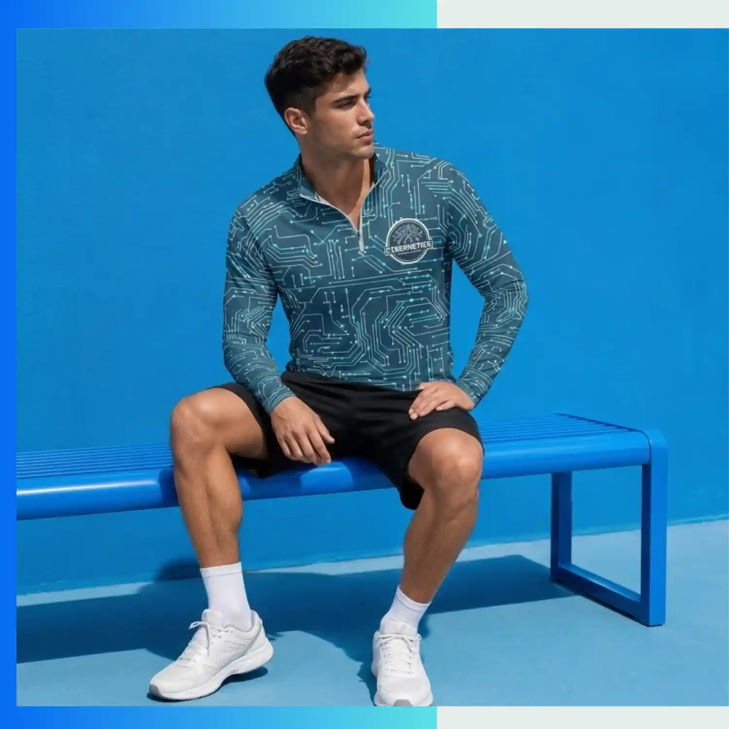 Custom Quarter Zip Pullover Long Sleeve | 180G Milk Silk Sublimation Team Jacket - Image 3