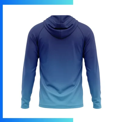 Alternative view of Custom Full Sublimation Cotton-Feel Long Sleeve Hoodie with Kangaroo Pocket with 180GSM Cotton-Feel Ultra-Soft Stretch