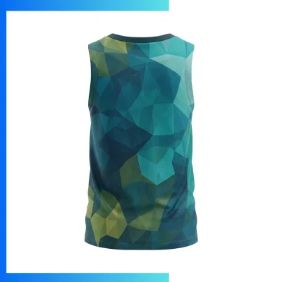 Alternative view of Cotton-Feel Sublimation Sleeveless T-Shirt – Custom 180GSM Poly-Cottony Performance Tank Top