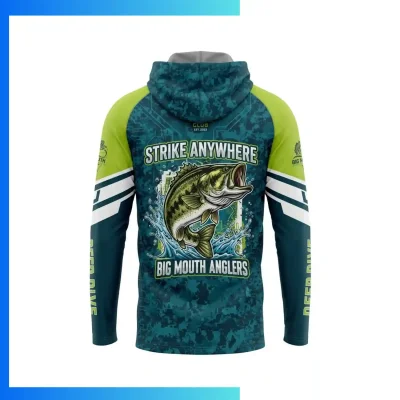 Alternative view of Custom Unisex and Kids' Full Sublimation with 160G Brushed Milk Silk Long Sleeve Hooded T-Shirt