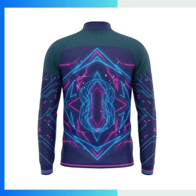 Alternative view of 180G Interlock Quarter Zip Pullover Custom Sublimated Long Sleeve Team Jacket – Unisex & Women's Sizes