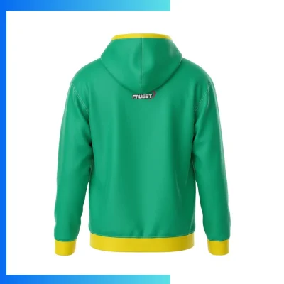 Alternative view of Ultra Light 220G Full-Zip Hoodie with Kangaroo Pocket – Custom Sublimation Fleece-Lined Unisex