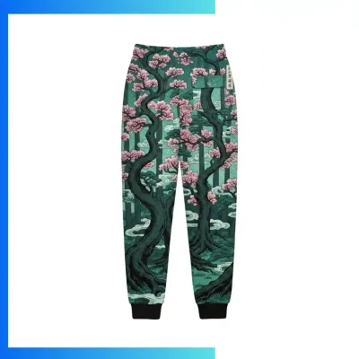 Alternative view of Economy Series 280G Polyester Twill Sweatpants – Custom Sublimation Unisex & Kids Jogger Pants with Pockets