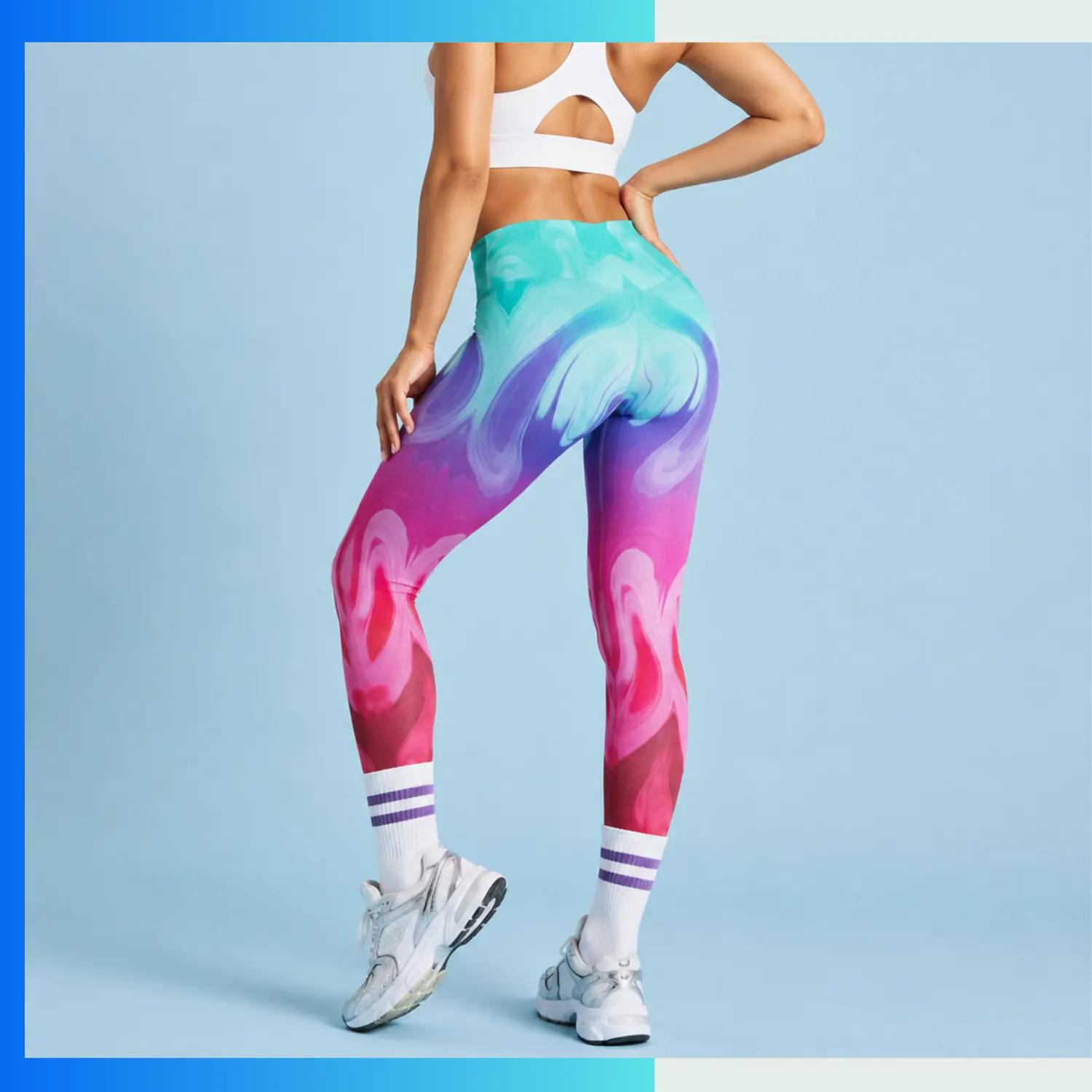 Economy Full Sublimation Leggings – Custom Team Compression Pants - Image 3
