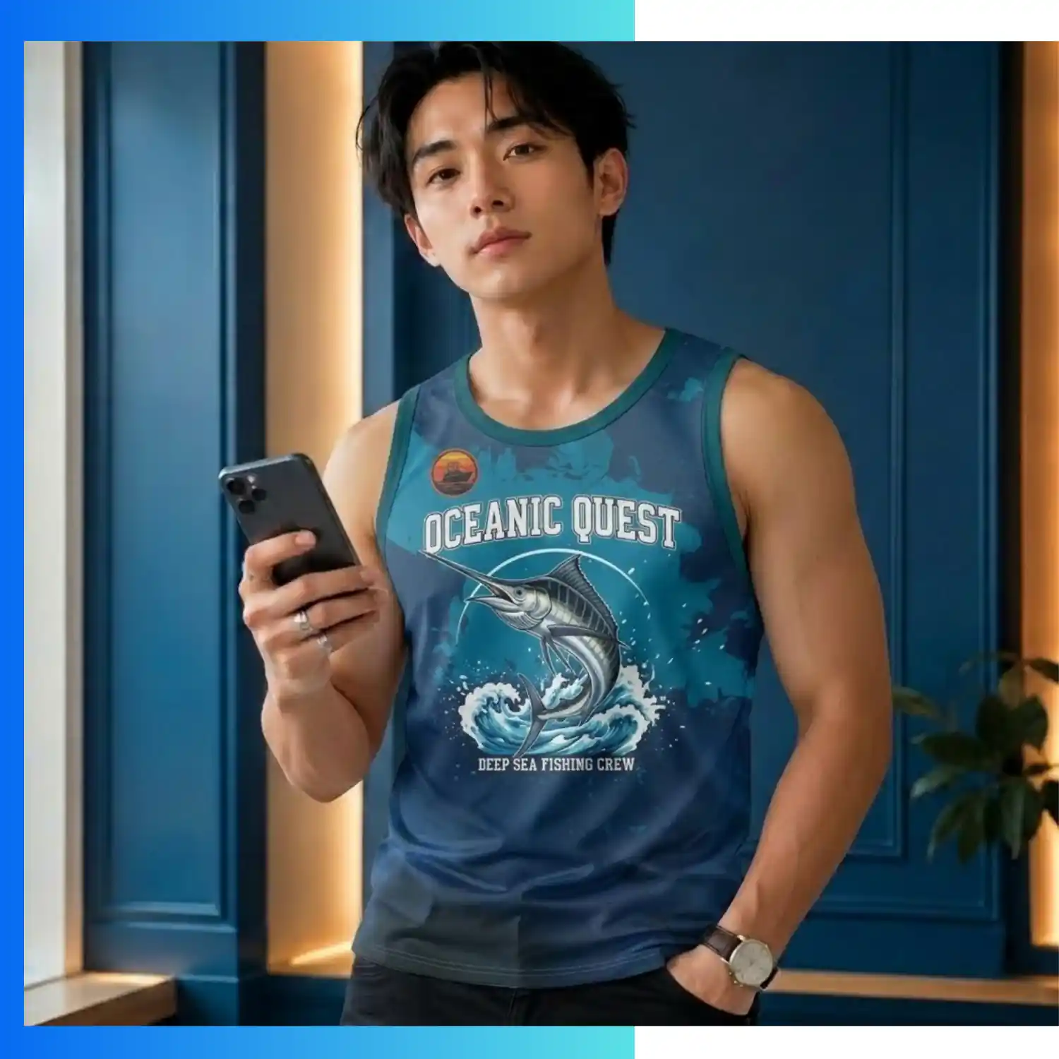 Custom Sublimation Classic Tank Top – Lightweight 150GSM Performance Sleeveless Shirt - Image 3