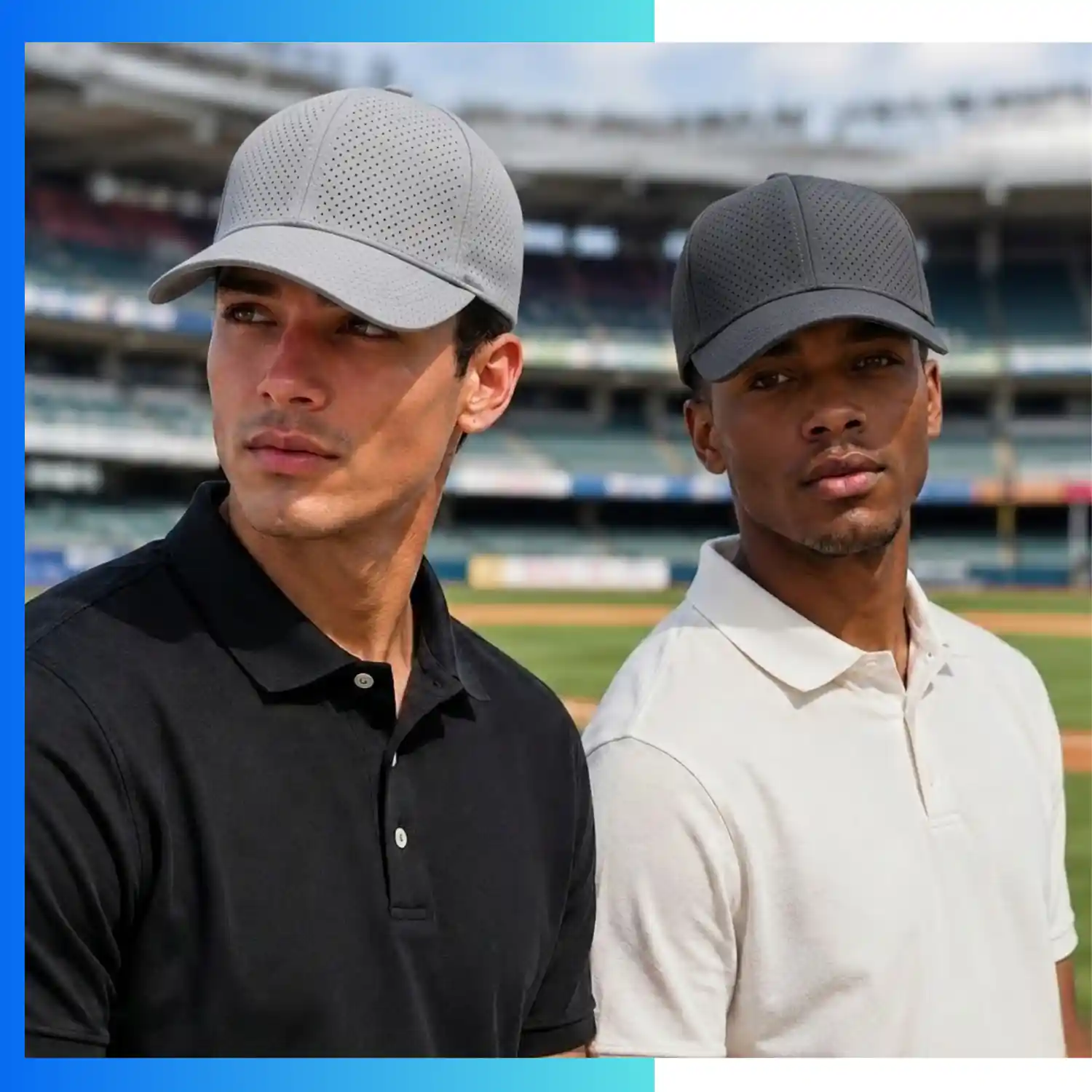 Quick Dry Polyester 6-Panel Structured Sports Cap – Elastic Buckle Performance Training Hat - Image 6