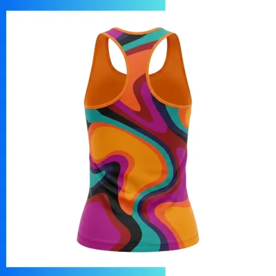 Alternative view of Women’s Windproof Golf Vest – 220gsm Full Sublimation Sleeveless Zip Performance Vest