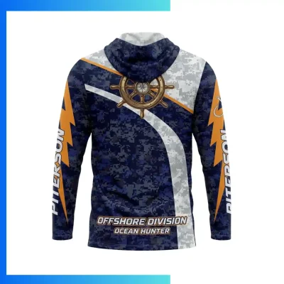 Alternative view of Custom 180G Ice-Silk Interlock UPF 50+ Long Sleeve Hooded Fishing T-Shirt