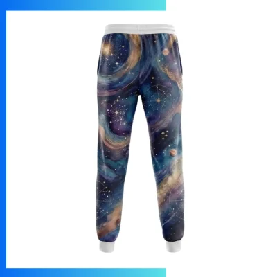 Alternative view of Full Sublimation 220G Ultra Light Fleece Sweatpants – Custom Unisex & Kids Performance Joggers