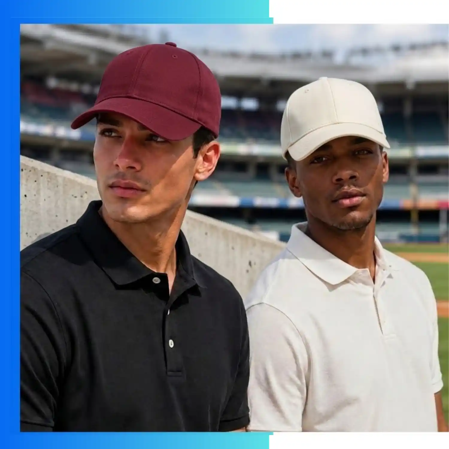 6-Panel Structured Cotton Baseball Cap – Adjustable Metal Buckle Classic Curved Visor Hat - Image 10