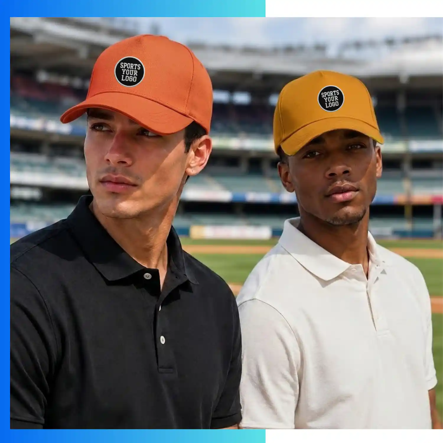 Canvas Structured 5-Panel Cap – Custom Embroidery & Patch Logo Adjustable Cap - Image 7