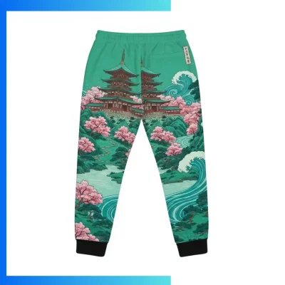 Alternative view of Custom 180GSM Milk Silk Long Pants – Full Sublimation Unisex & Kids Lounge Pants